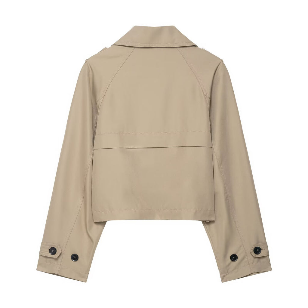 Trench court sable 4 boutons