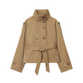 Trench kaki avec ceinture