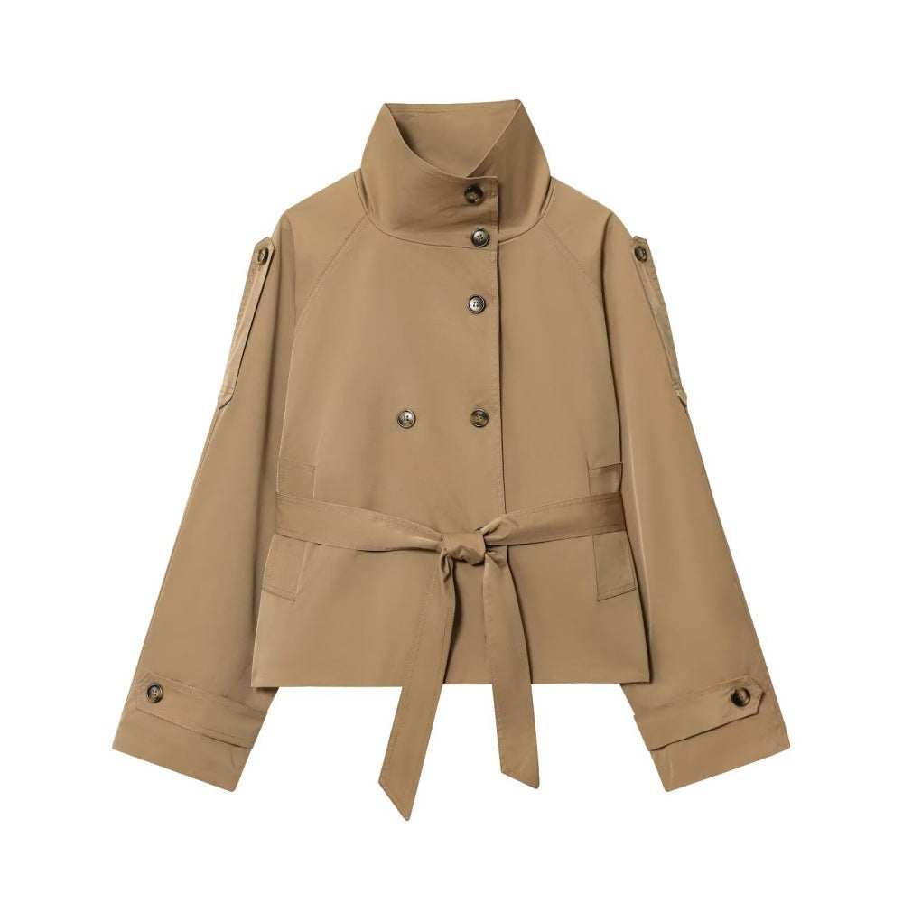 Trench kaki avec ceinture