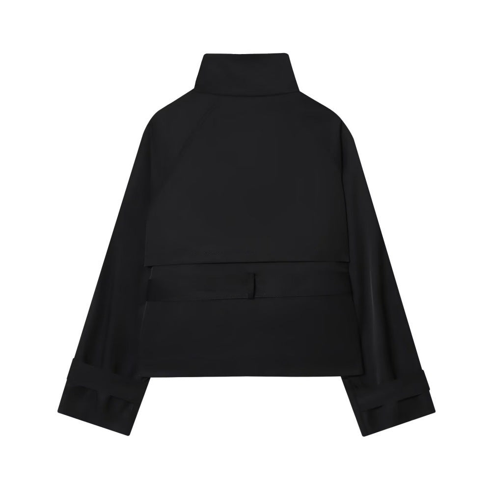 Trench noir avec ceinture