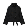 Trench noir avec ceinture