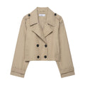 Trench court sable 4 boutons