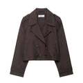 Trench court marron 4 boutons